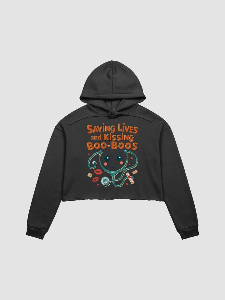 Stethoscope Smiley Face Crop Hoodie product image (7)