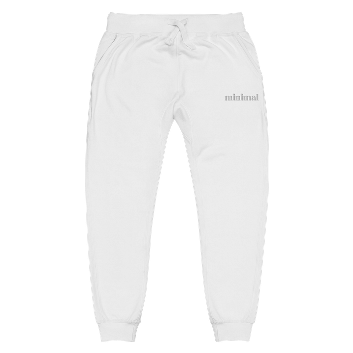 001: white stitched joggers product image (1)