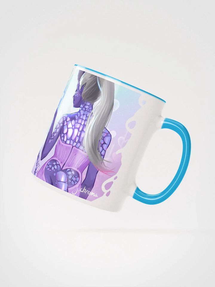 Beirra Glaswynter - Tiefling Sorceress - Heartdress Pinup - Ceramic Mug - Art by CosmicChroma product image (4)