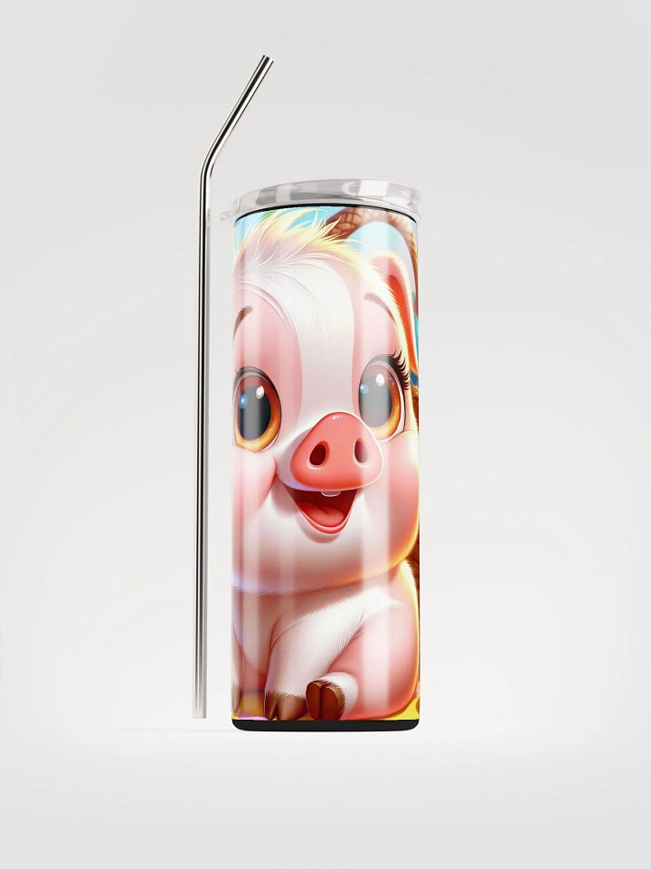 Cheerful Piglet Stainless Steel Tumbler product image (1)