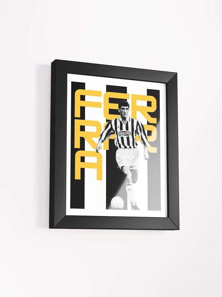 Ciro Ferrara BW Juventus Name Art Framed Print product image (2)