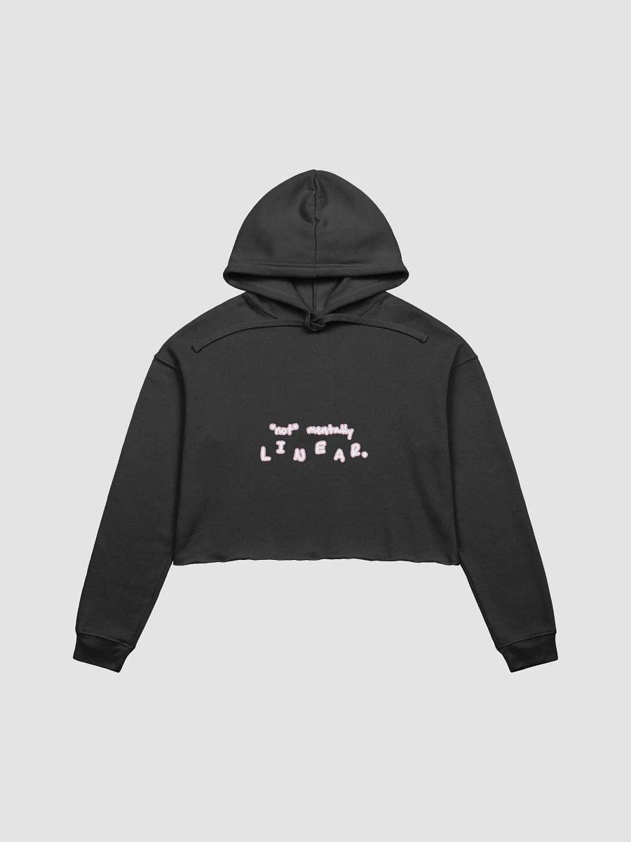*not* mentally linear (lined design, #E1B9CE) fleece cropped hoodie product image (2)