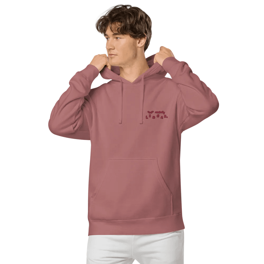 *not* mentally linear (L.C. rose design) embroidered pigment hoodie product image (6)