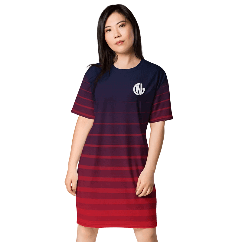 Women's Striped N-Logo T-Shirt Dress