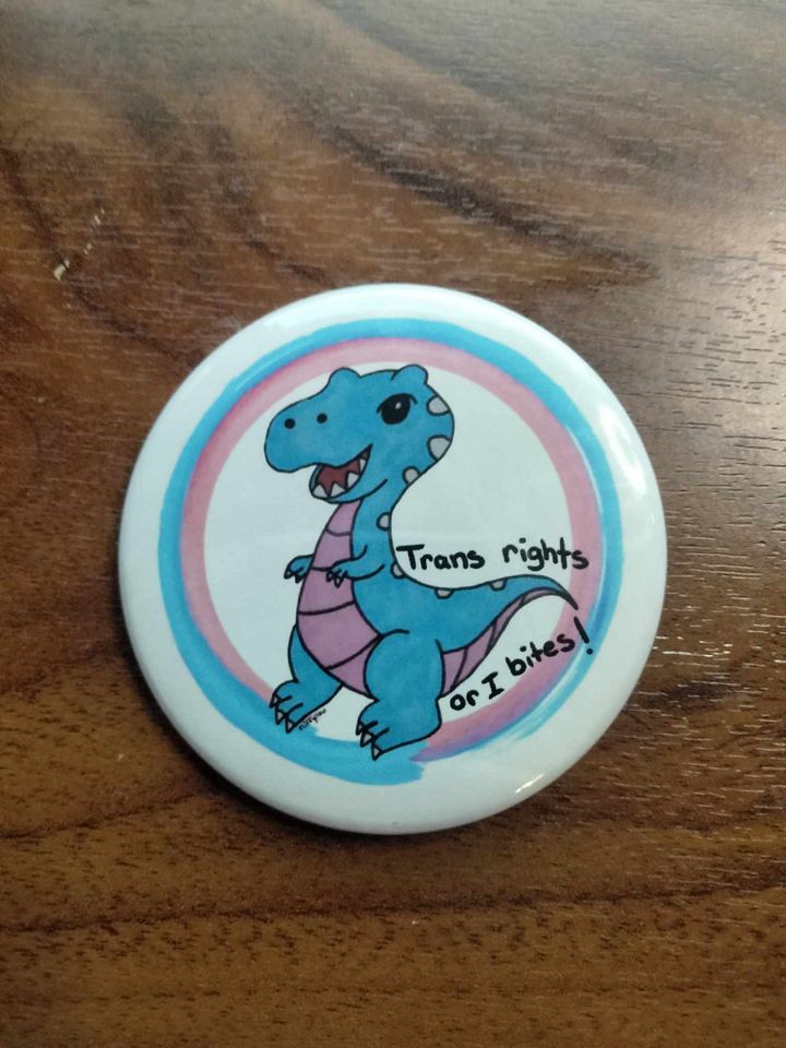 Trans Rights Button Pin product image (1)