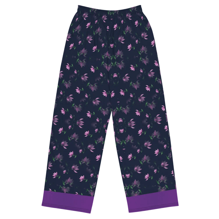 Lavender floral whisper unisex Wide-Leg Pants product image (1)