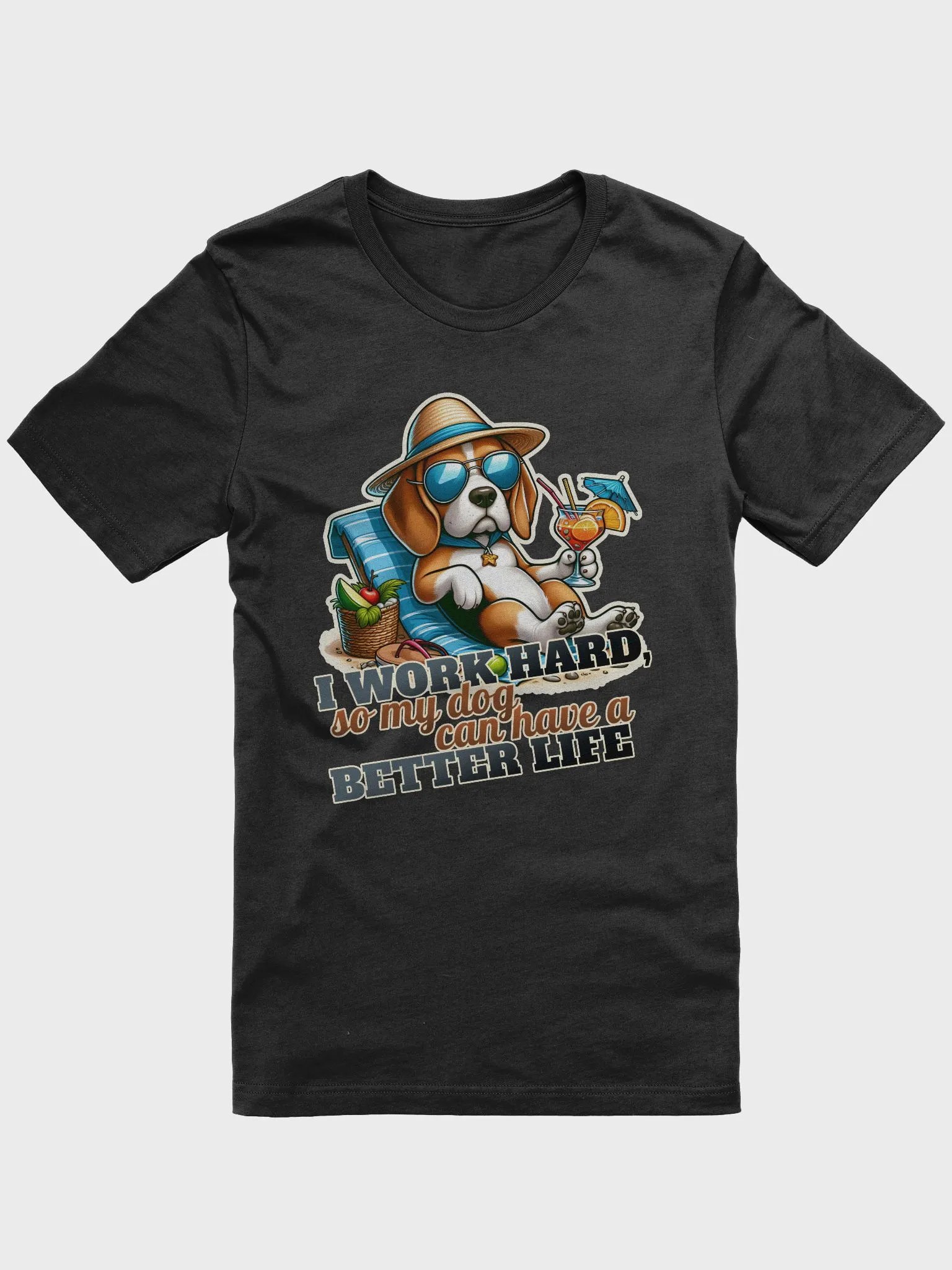 Work Hard - Beagle Beach - T-shirt product image (41)