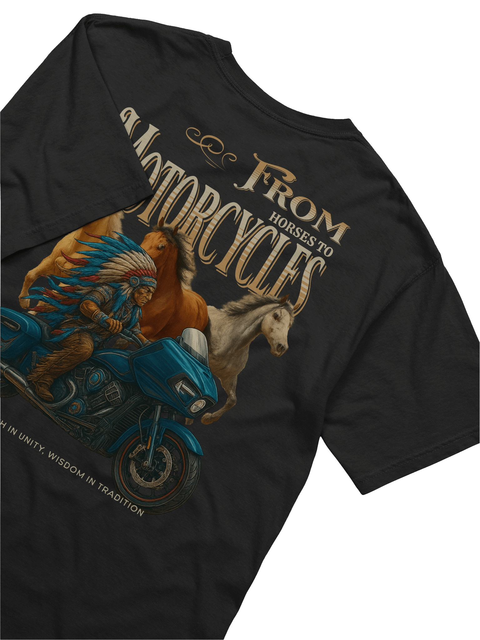 Legacy of the Tribe – From Horses to Motorcycles Tee product image (6)
