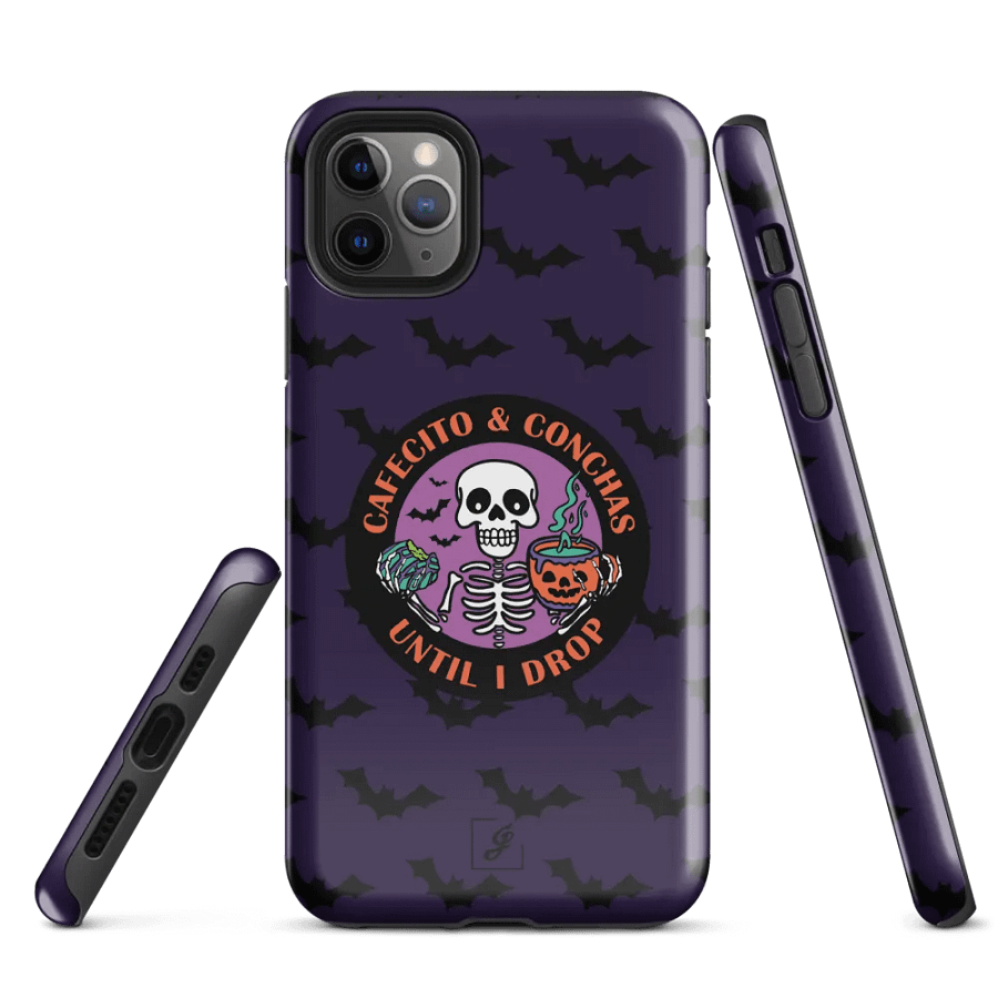 Cafecito and Conchas Halloween Skeleton Tough Case for iPhone® product image (3)