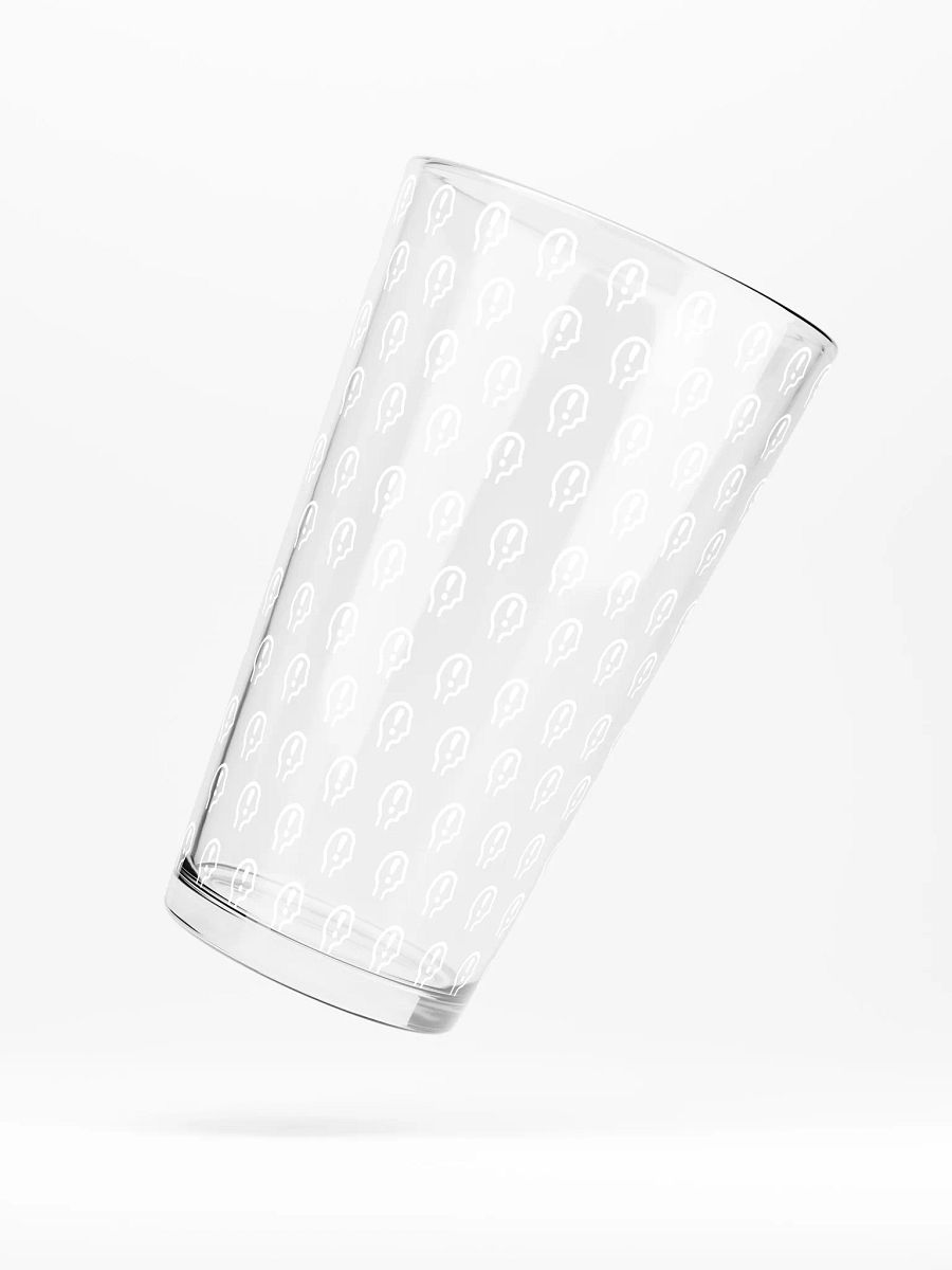 exclaiming mentally (repeating white design) pint glass product image (5)