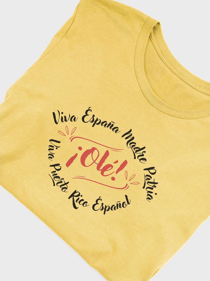 Camiseta manga corta amarilla - Viva España Madre Patria y Puerto Rico español product image (1)