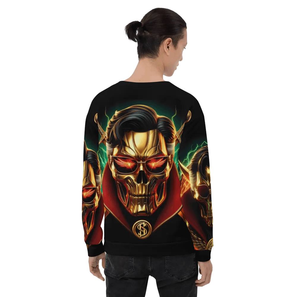 Golden Robot-Skull Face - Unisex Sweatshirt #4 product image (9)