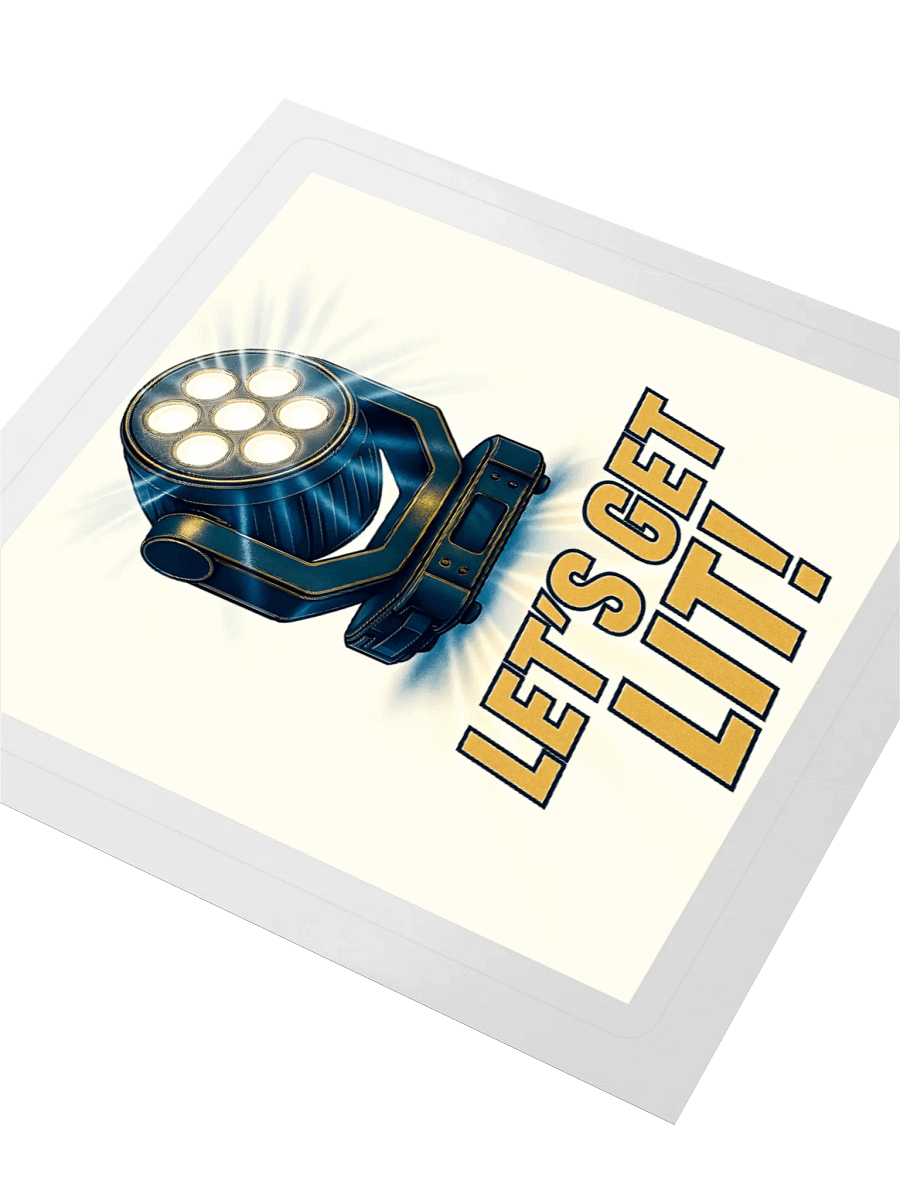 Theatrically Jerry: "Let's Get Lit!" Design 2 Moving Head Wash Stickers product image (7)