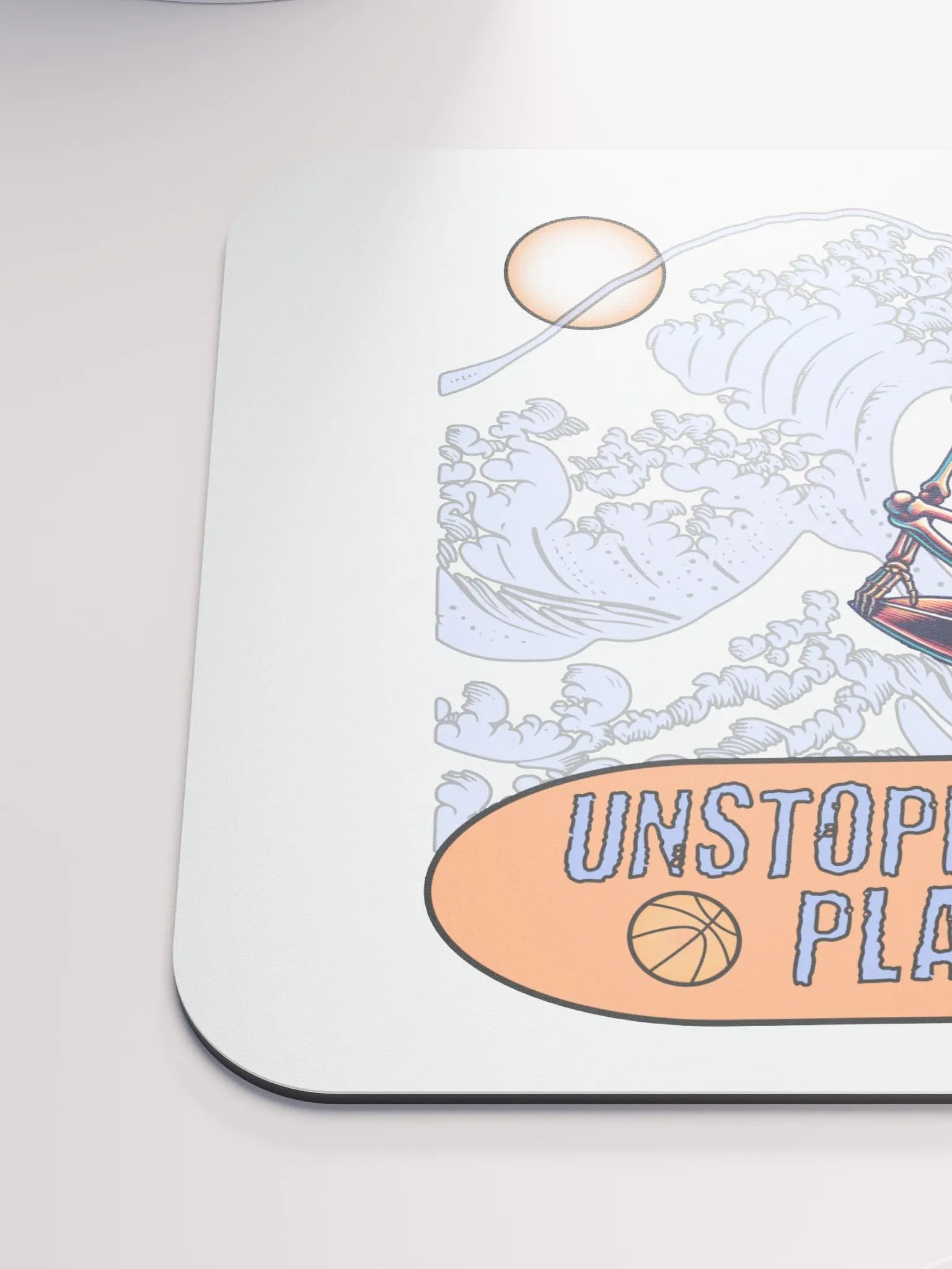 Unstoppable Playmaker Skeleton Basketball Surfer Mouse Pad product image (6)