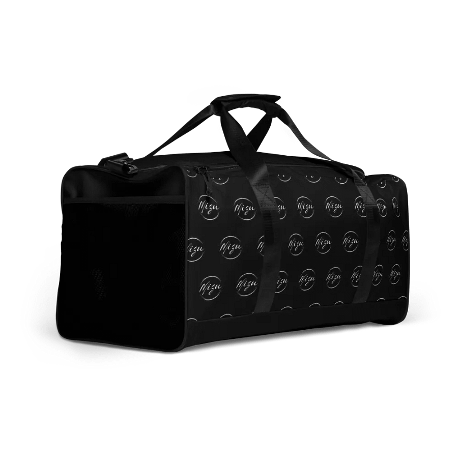 Duffle Bag, Black w/ Patterned White Logo product image (12)