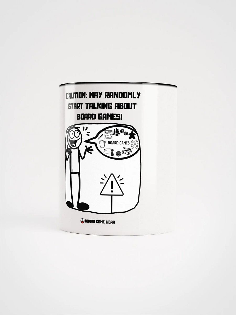 CAUTION: MAY RANDOMLY START TALKING ABOUT BOARD GAMES! | White Ceramic Mug with color on the inside product image (63)