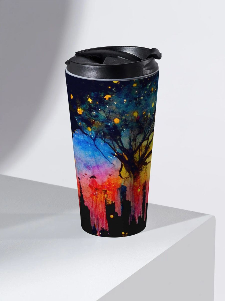 Dreamy Cityscape Tree Stainless Steel Travel Mug product image (2)
