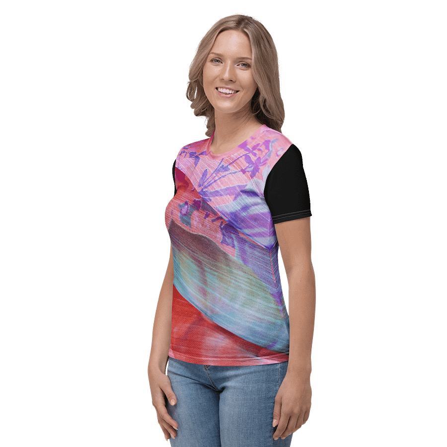 Paradise Breeze Black Women's Print T-Shirt product image (4)