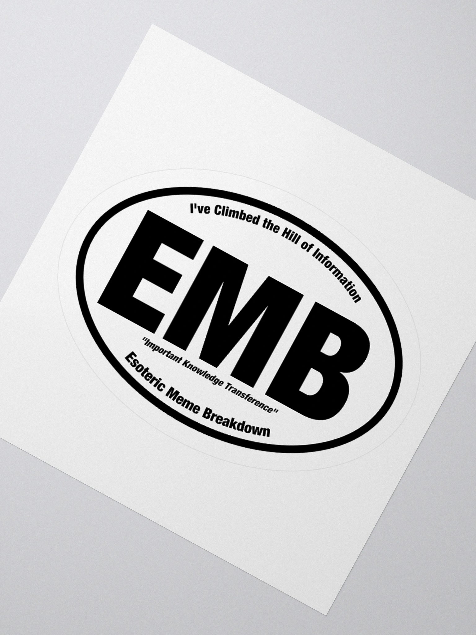 Esoteric Meme Breakdown "EMB" Sticker - Small product image (3)
