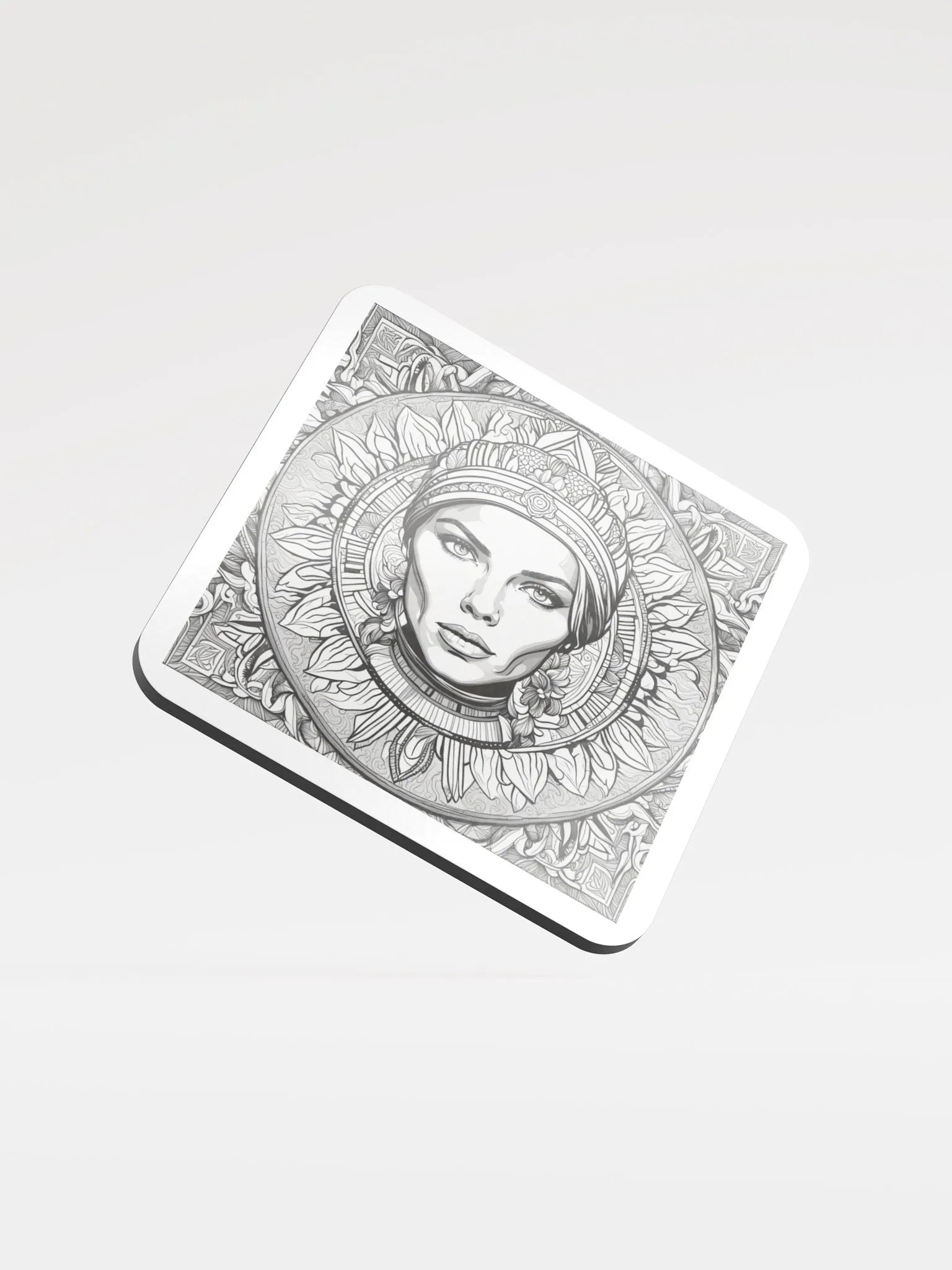 Serene Headdress Cork Coaster Set product image (1)