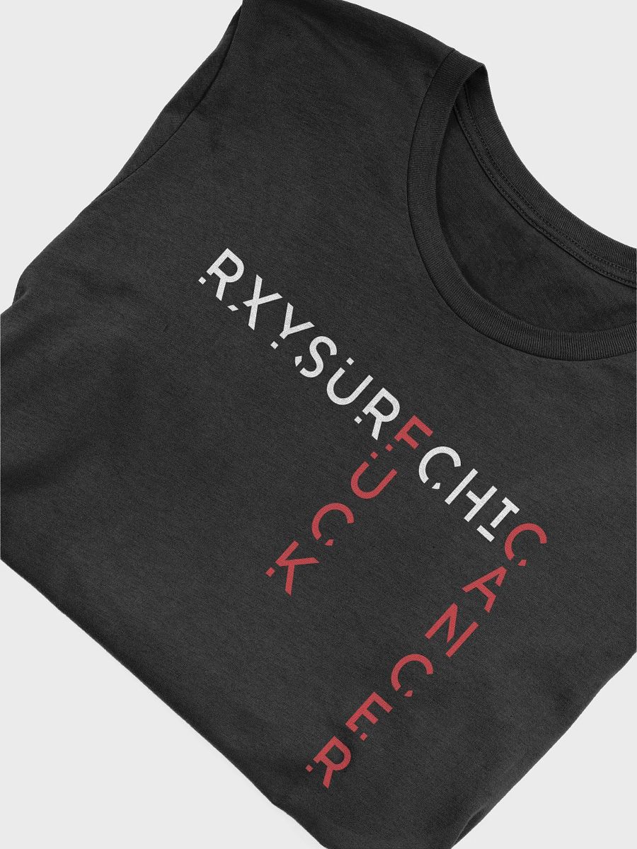 [charity] FUCK CANCER - red accent shirt product image (5)