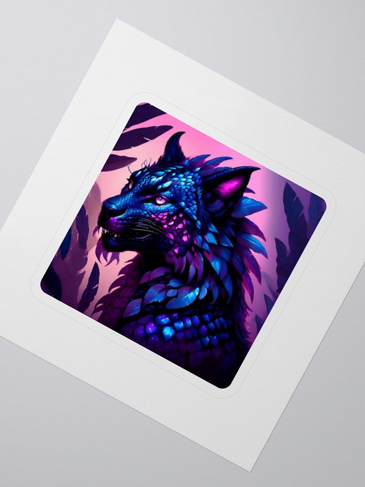 Iridescent Big Cat Kiss Cut Stickers product image (2)