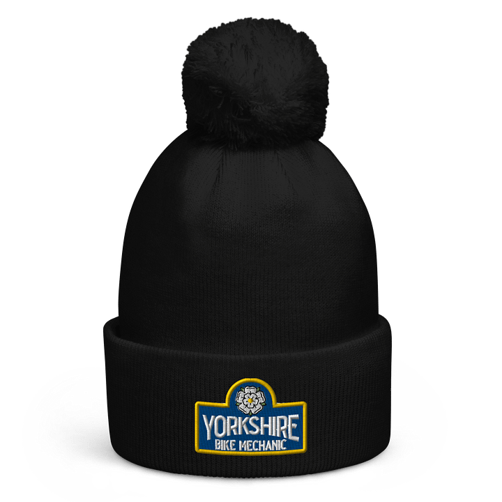 Embroidered Yorkshire Rose Pom-Pom Beanie product image (1)