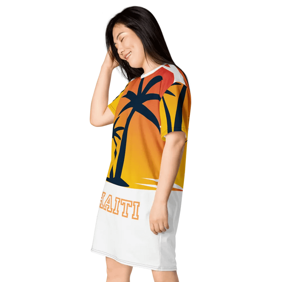 Sunset Palm Paradise T-Shirt Dress product image (4)