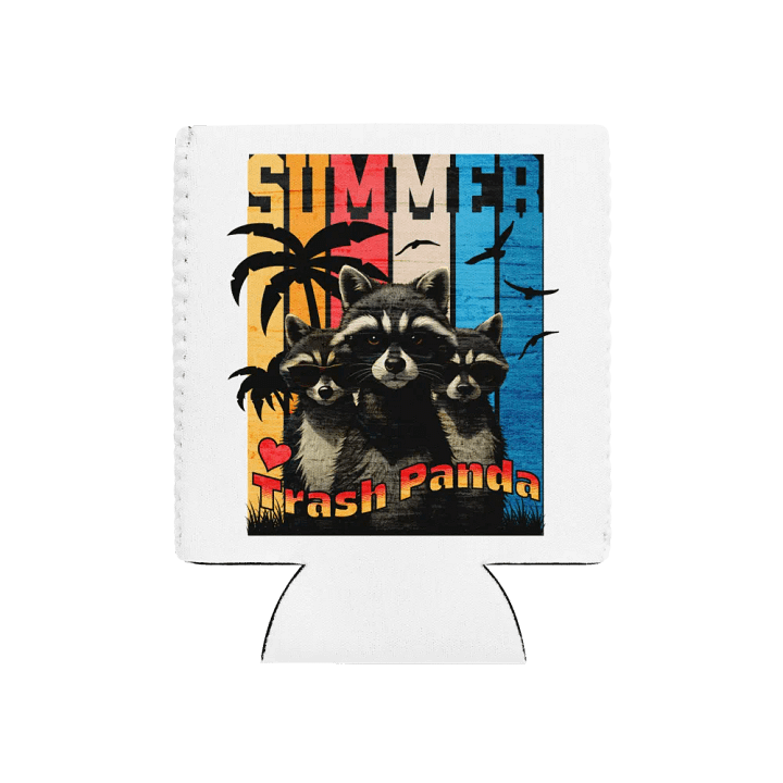 Summer Trash Panda Can Coozie Cooler product image (1)