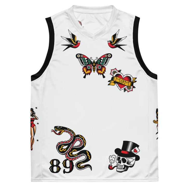 Inked Elegance Basketball Jersey product image (2)