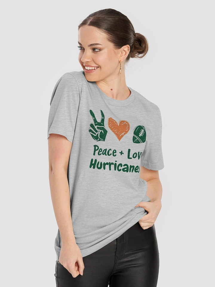 Peace, Love, Miami Hurricanes : Bella+Canvas Tee product image (2)