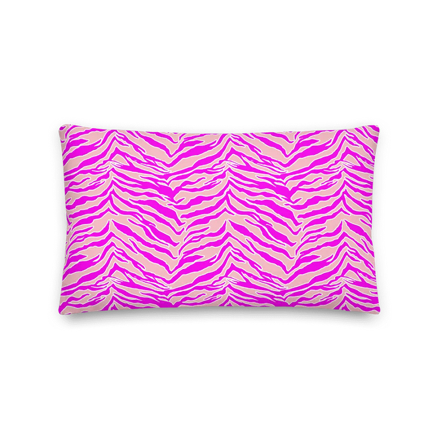 Tiger Print Pink & Pink Throw Pillow product image (3)