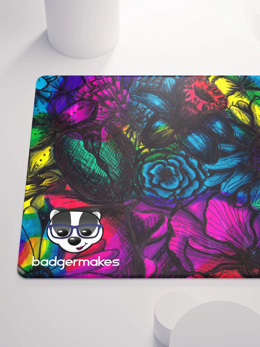 Tie-dye Flower BadgerMakes Gaming Mat product image (6)
