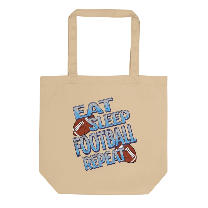 Eat Sleep Football Repeat Groove Tote Bag product image (1)