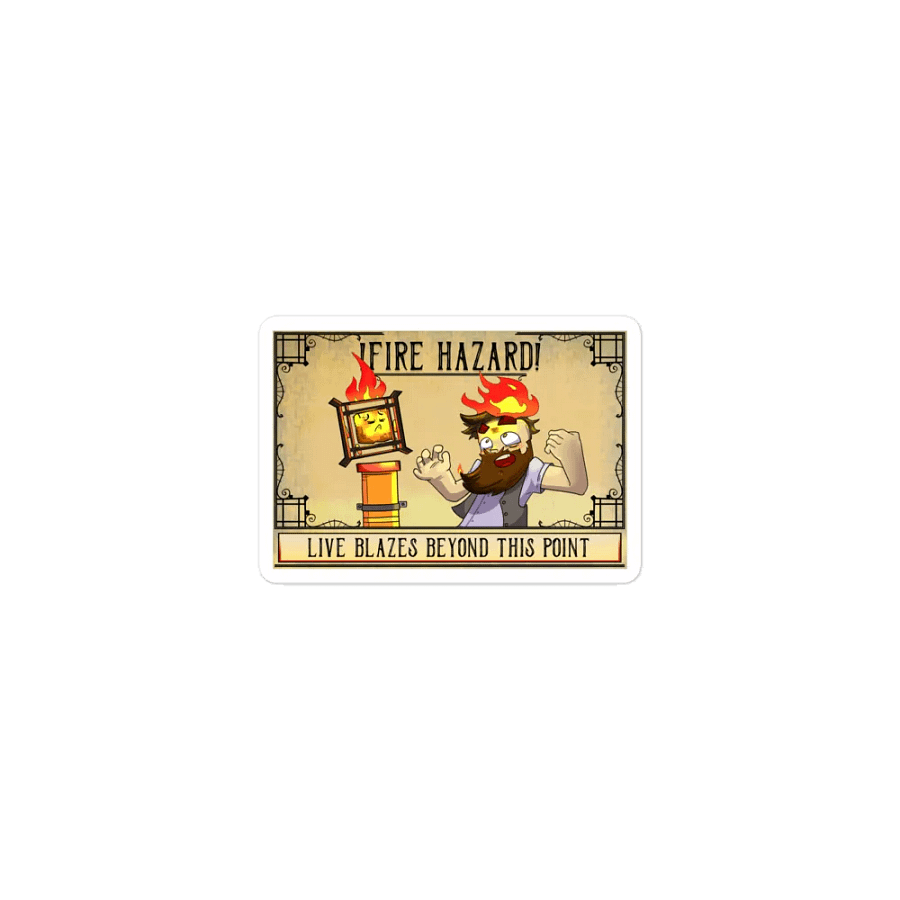 'Fire Hazard' Die-Cut Magnet product image (1)