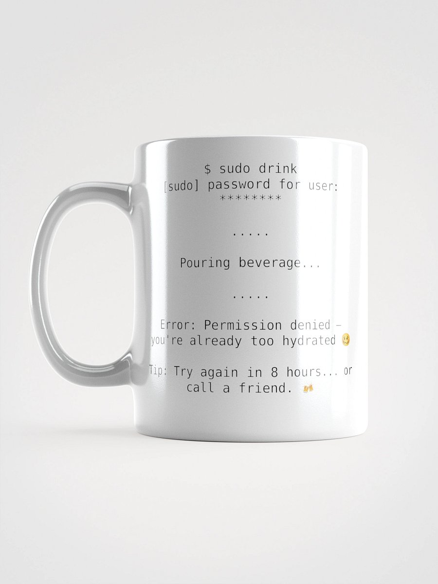 White Mug - sudo drink product image (6)