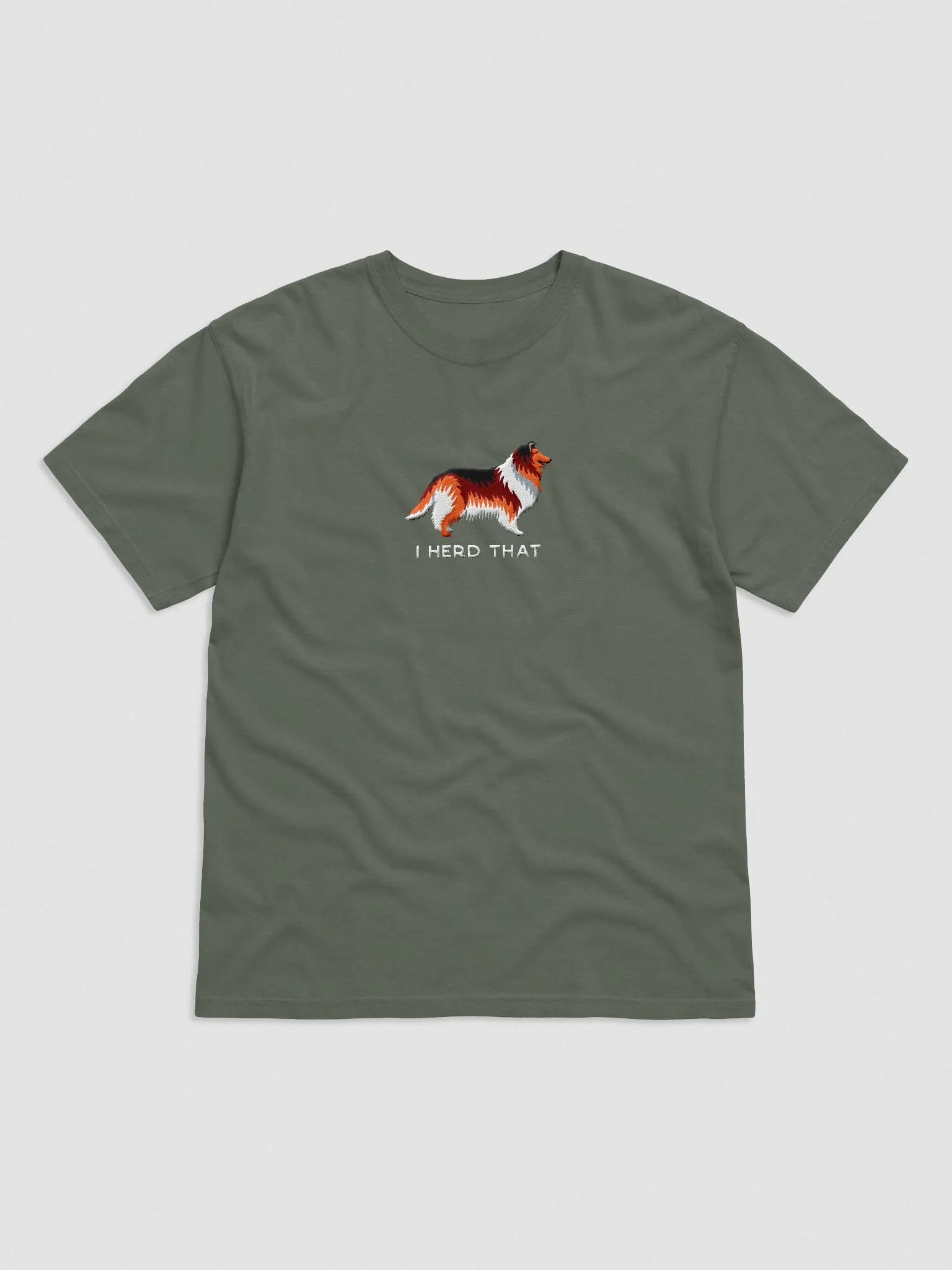 I Herd That T-Shirt(Embroidered) of a Rough Collie(Sable) product image (4)