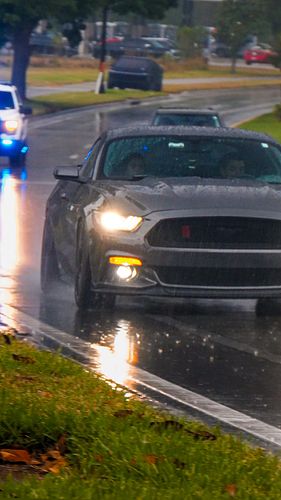 A little rain never hurt anyone #carshow #mustang #turbo #rain #carsofinstagram