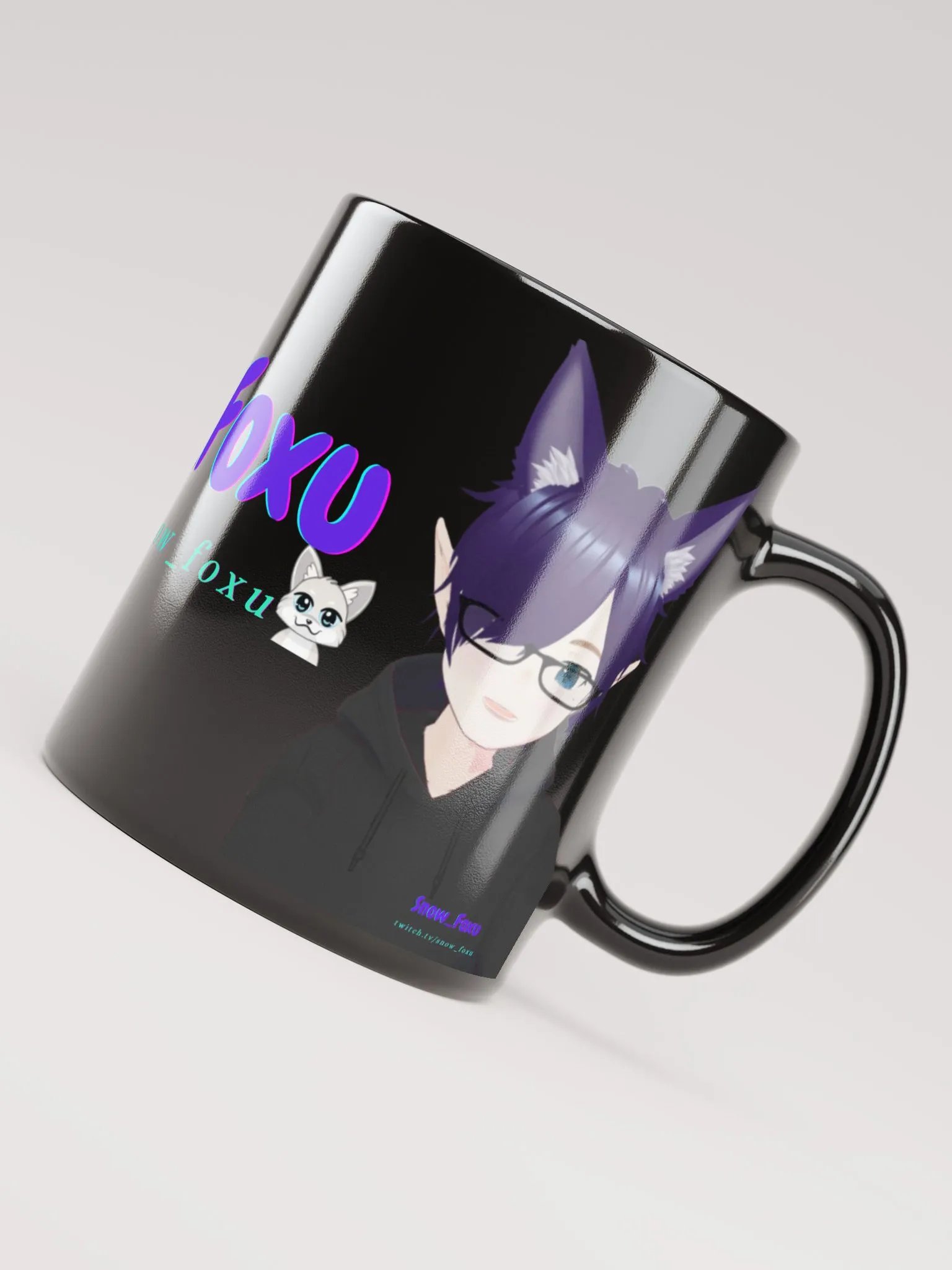 Snow_Foxu Avatar Glossy Black Mug product image (4)