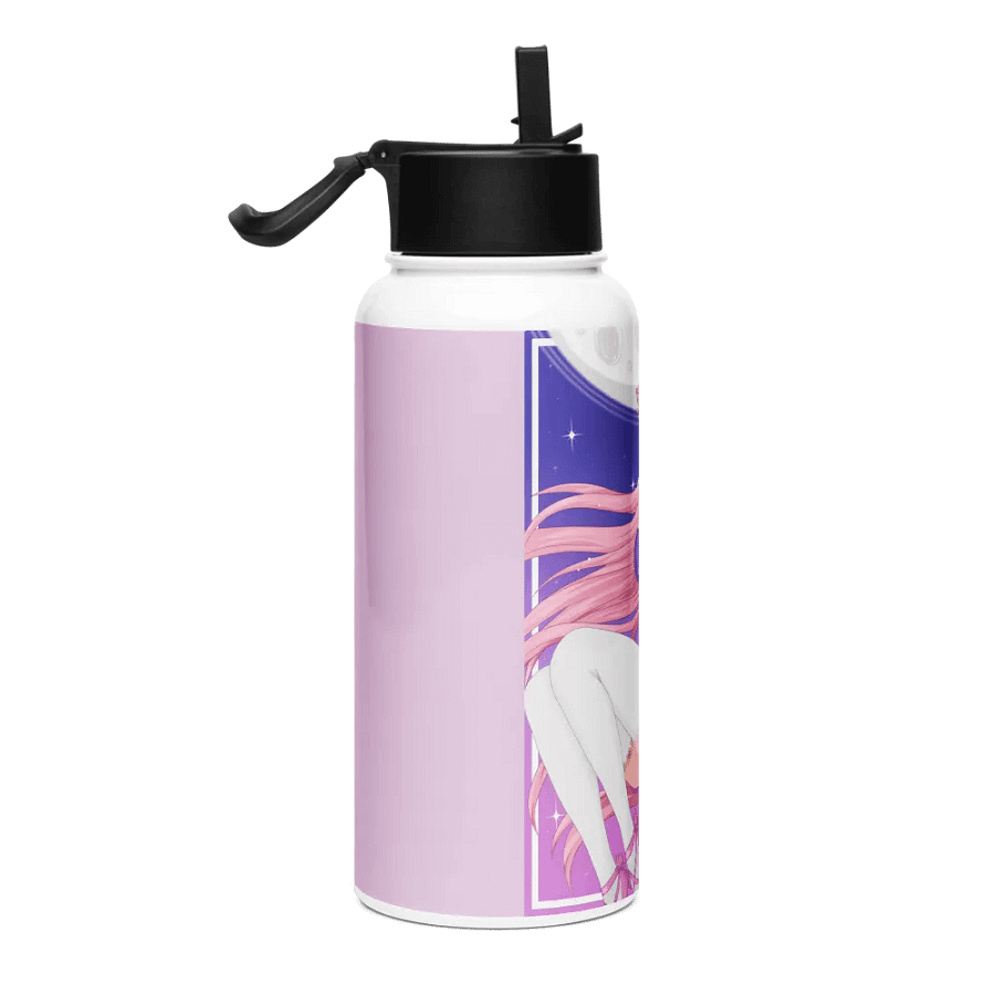 Moonlit Cat Stainless Steel Water Bottle (Color) product image (4)