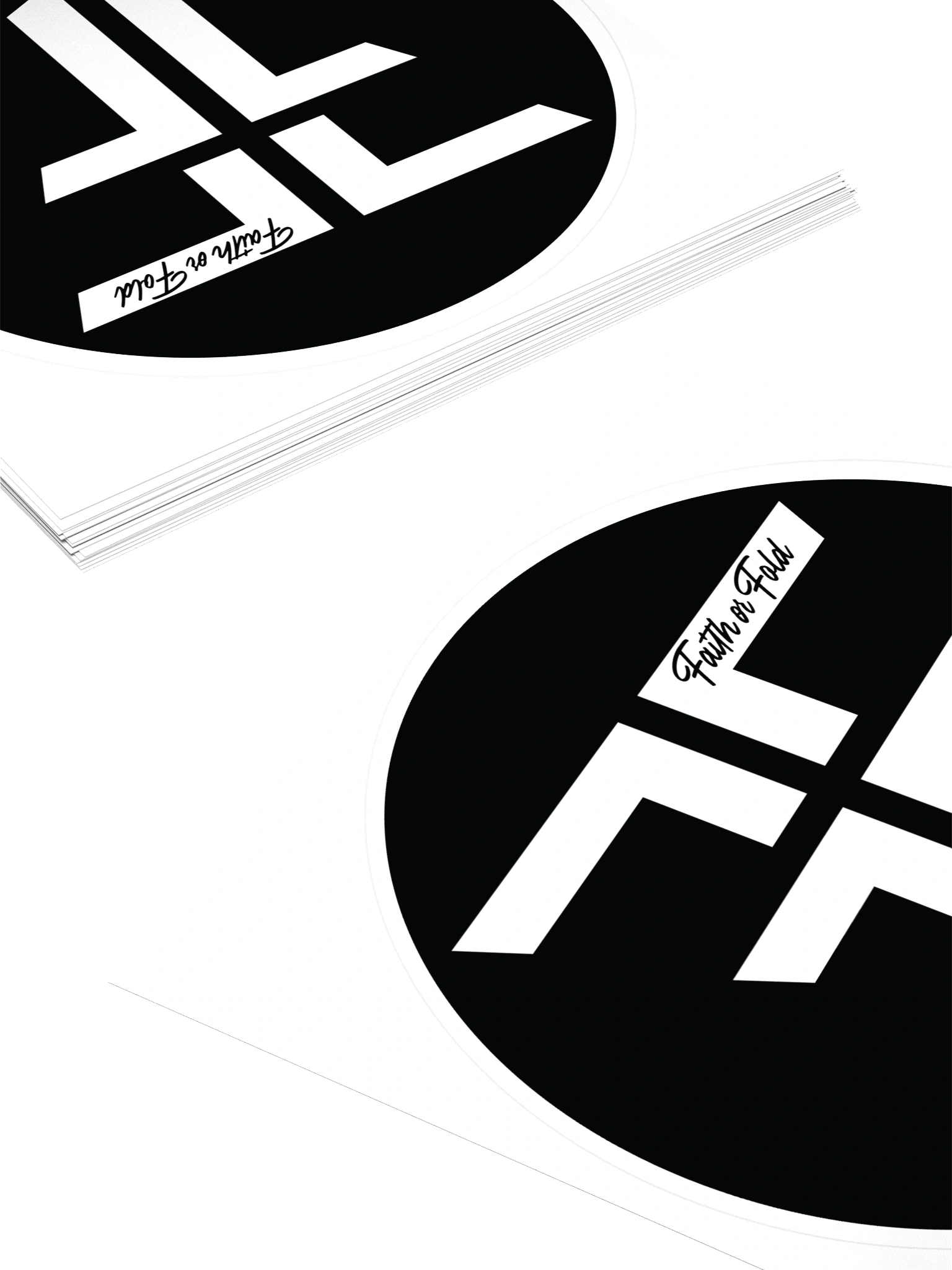 Faith or Fold Logo Sticker product image (4)