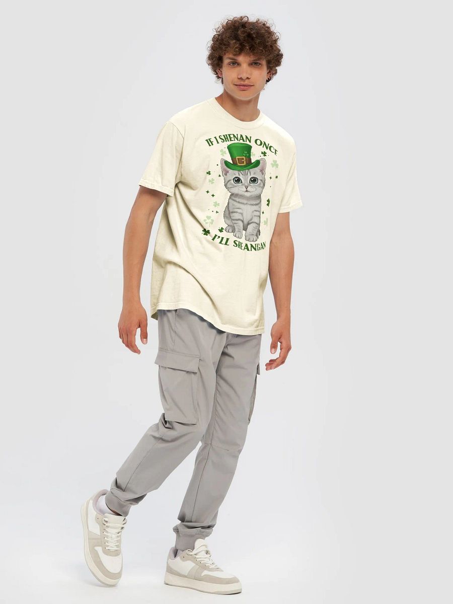 If I Shenan Once, I’ll Shenanigan - Cute St. Patrick’s Day Cat T-Shirt product image (35)