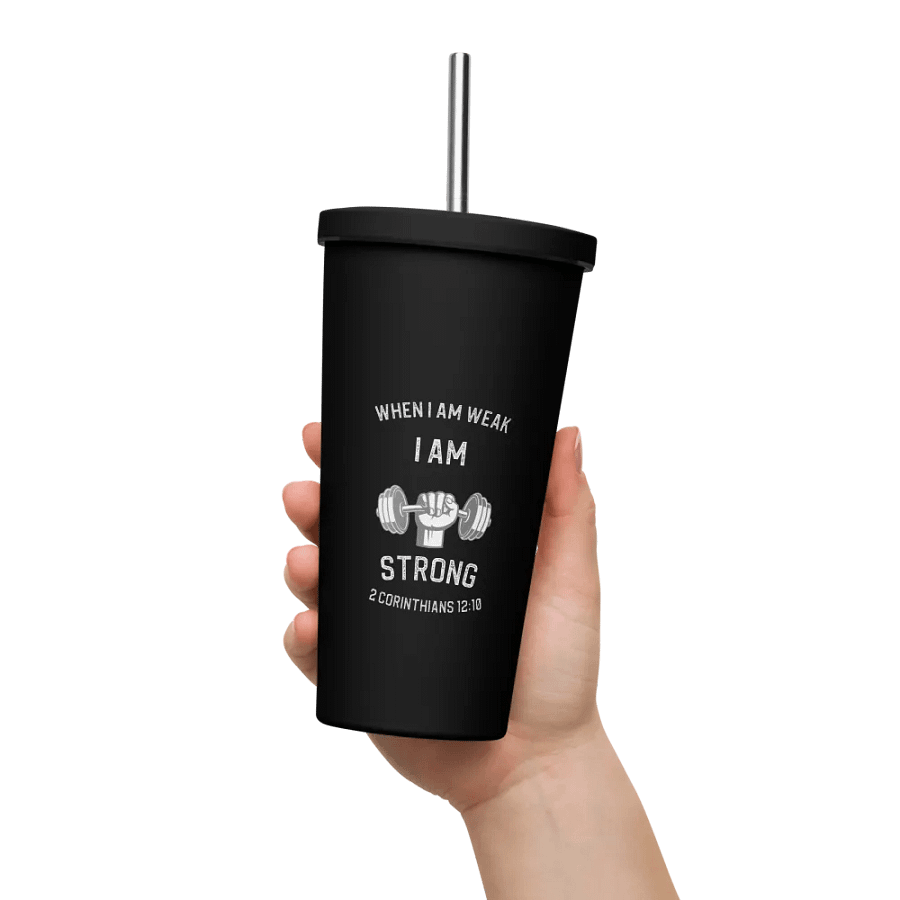 I Am Strong 20 oz. Isolated Cup: Black product image (11)