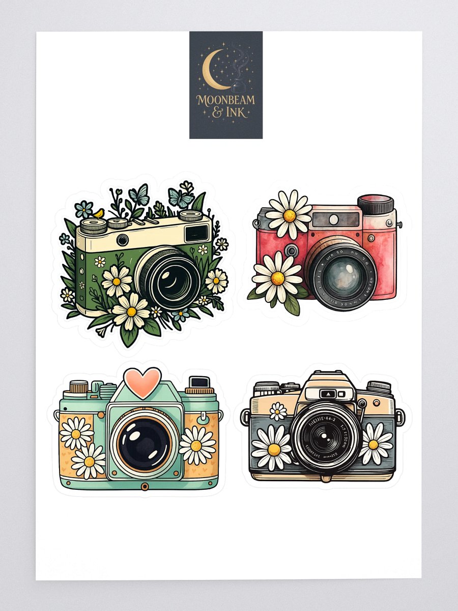 Vintage Floral Cameras Sticker Sheet product image (3)