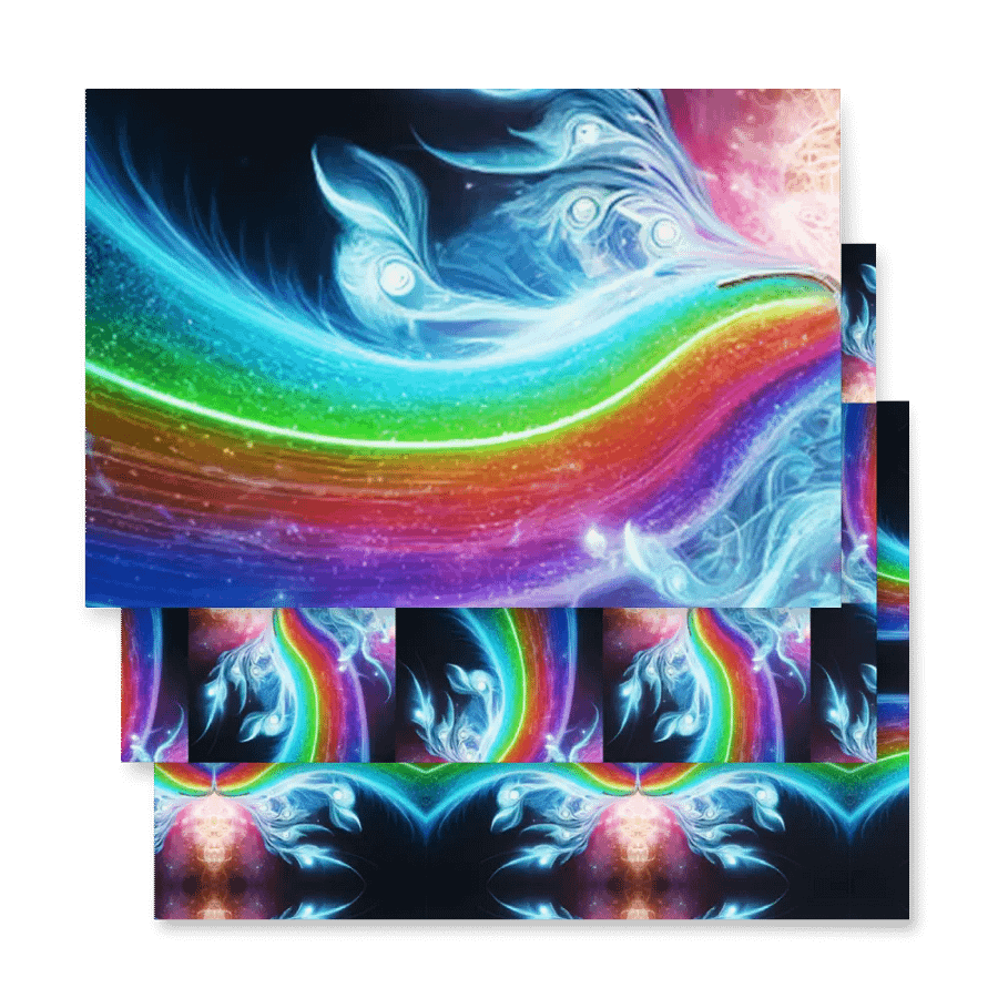 Ethereal Spectrum Rainbow Wrapping Paper Set product image (4)