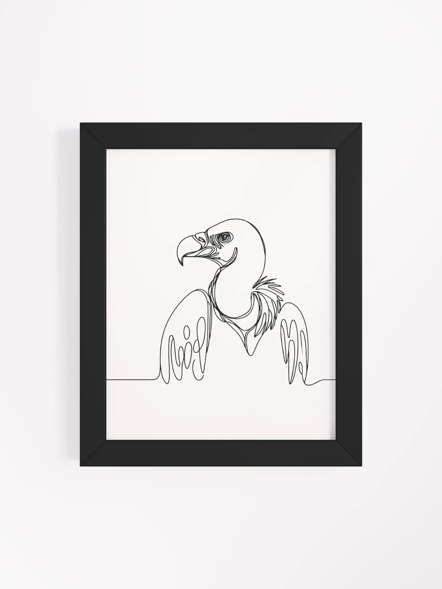 Vulture Line Art Drawing Framed Poster product image (114)