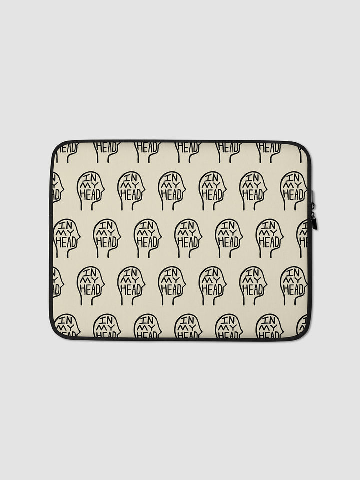 In My Head yellow laptop sleeve product image (1)