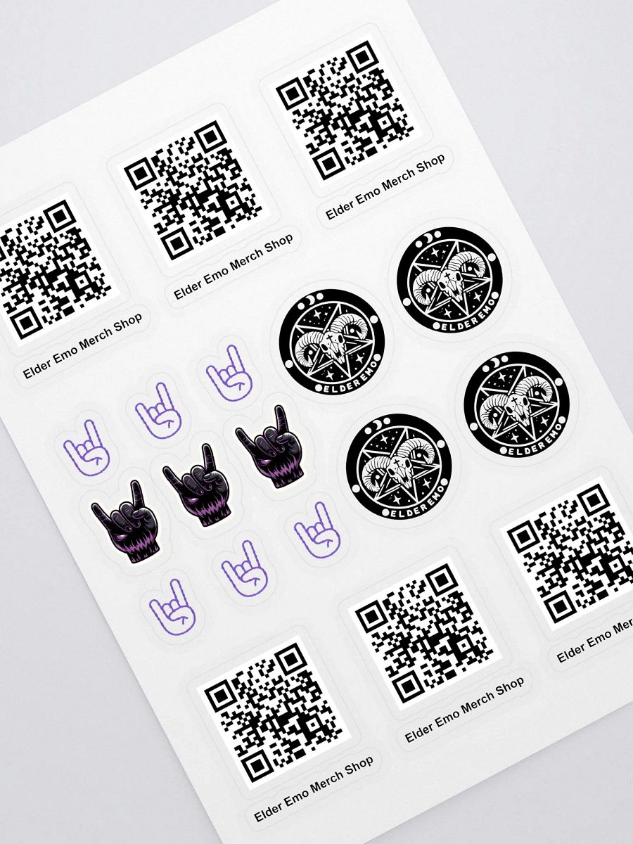 Elder Emo Merch Shop QR Code Sticker Sheet product image (3)
