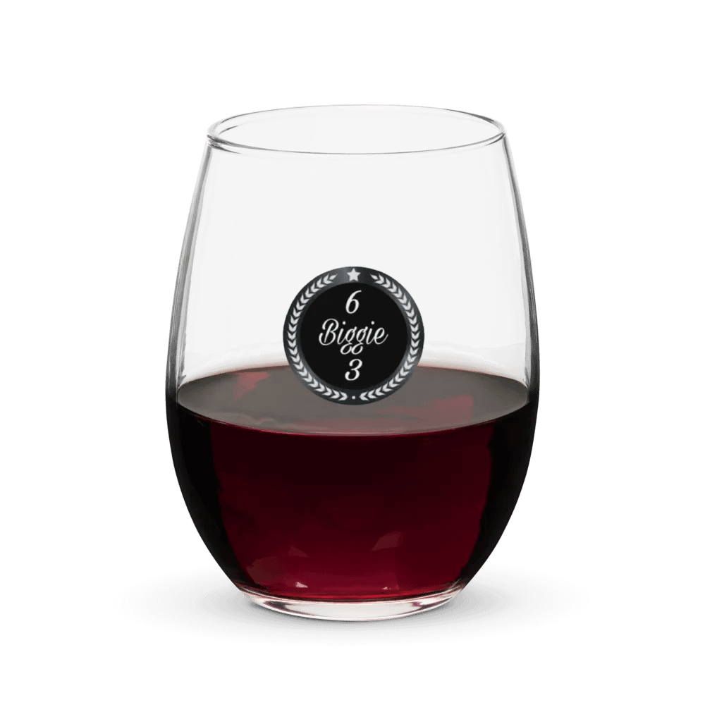 Biggie63 Emblem Stemless Wine Glass product image (5)