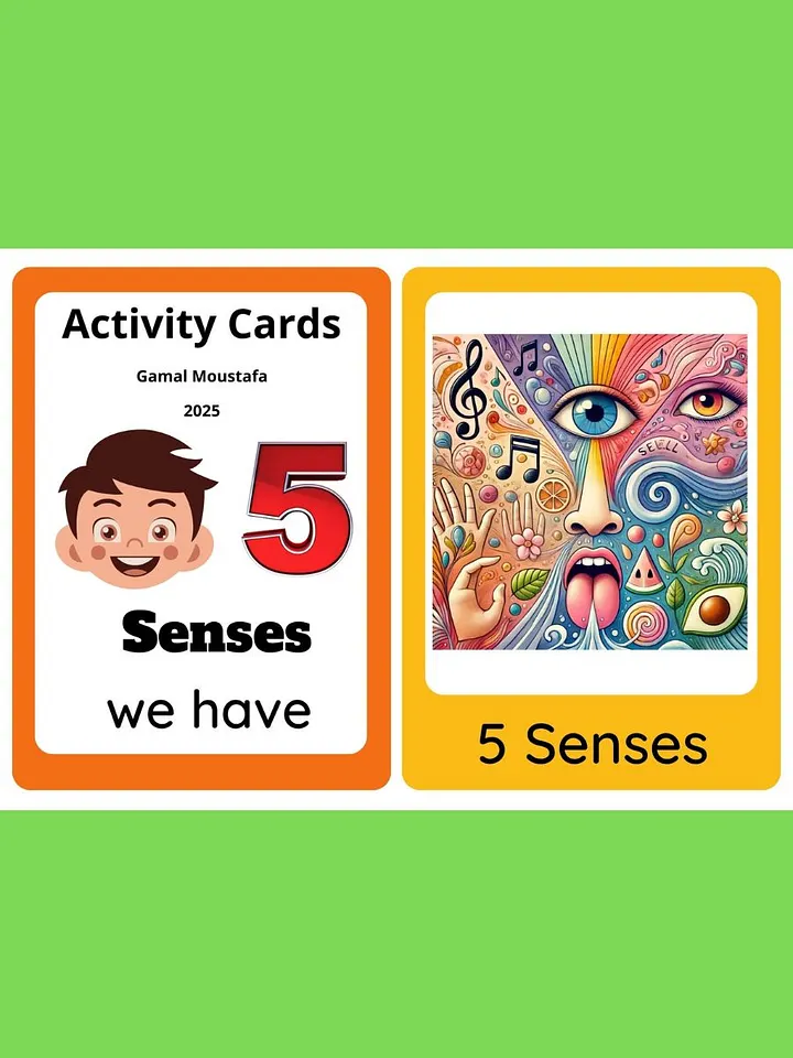 5 Senses we have - Flash cards "Explore & Learn: Fun Activity Flashcards for Ages 3–6" product image (1)